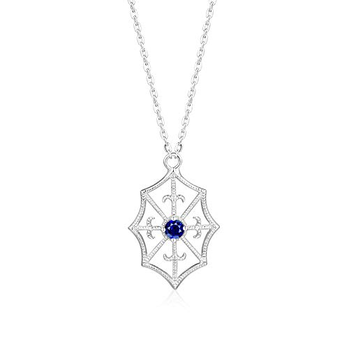 Collier en Argent S925 Saphir Attrape-rêves pour sublimer votre tenue bohème