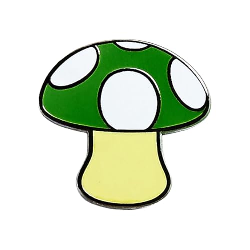 Image of Real Sic Emoji Mushroom Pin Iconic Mushroom Design - Mystic Mushroom Pin for Backpacks, Jackets, Hats, Bags & Tops
