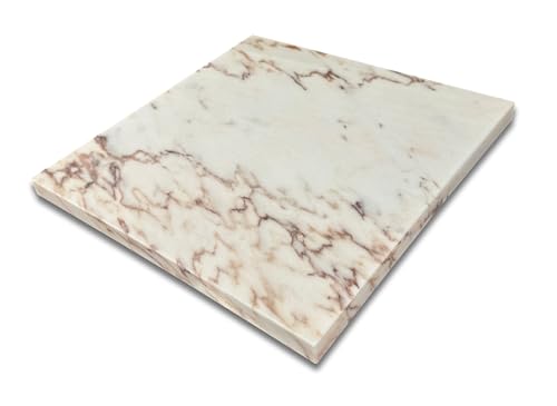 ポルトガル産 高級白大理石 ローズオーロラ 本磨き仕上げ 約19mm厚 選べる37サイズ ペットマット オーディオボード スピーカー台 (25p×35p×約1.9cm)