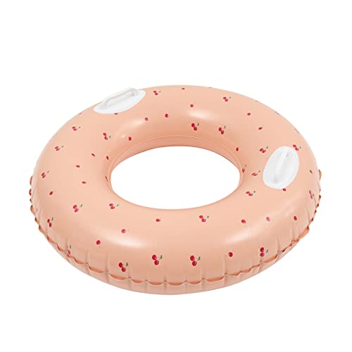 NAMOARLY Inflatable Swim Ring for Adults Cherry Design Summer Pool Float Material for Beach and Swimming Pool Use Quick Inflation Summer Accessory