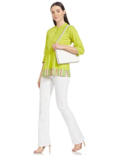 Image of Amazon Brand - Myx Women Cotton Regular Fit Short Kurti (Available in Plus Sizes)