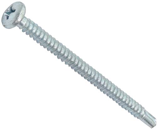 AERZETIX - Juego de 100 - Tornillo para chapa Autoperforante - Cabeza cilíndrica abombada - Ø4.8x70mm - DIN 7504 N - Acero galvanizado - Huella Phillips/Cruciforme - Bricolaje - Renovación - C44737