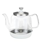 IwaiLoft 急速沸騰 電気ケトル 800ml 耐熱ガラス ガラスケトル 1000W カフェケトル 電気ポット 温度調節 保温機能 静音 自動給水 コーヒーケトル ゆわかしケトル 小型 おしゃれ ガラスティーポット ティーケトル 湯沸かしケトル 湯沸かしポット 空焚き防止 自動電源OFF(ガラスポットのみ-iwp-dkt1350)