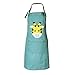 BESTONZON Delantal de Dibujos Animados para Animales Unisex Jirafa Delantal de Cocina con Cuello Ajustable para cocinar Hornear jardinería tamaño l (Verde)
