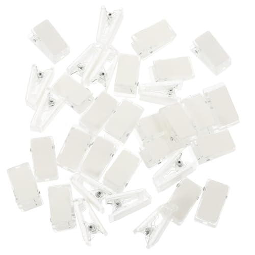 HOUDERCO 30個透明な壁用クリップ クラフト用スプリングクリップ 軽量 再利用可能 壁や鏡に小物を簡単に固定