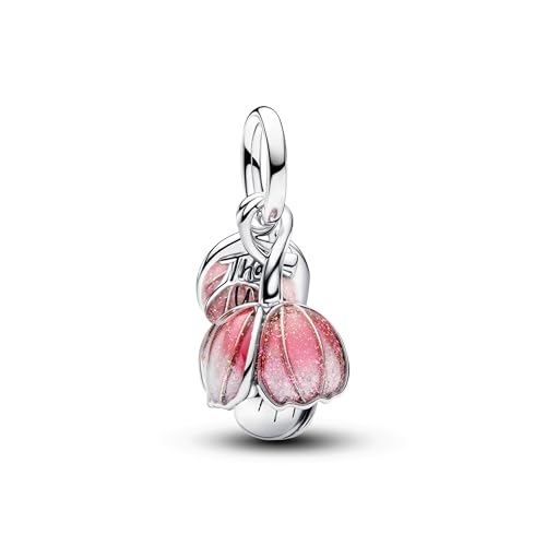 Vegaine Fleur Florissante à Deux Tons Charms Pendenti du et Perles pour Femme Compatible avec les Bracelets et Colliers Cadeau de la Fête des Journée de la...