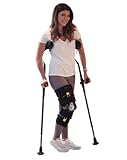 Ergobaum Dual(5' to 6'6'') Ergonomic Underarm Crutches (1 Pair) of Double-Function Shock Absorber Underarm Crutches with Arm Support (Black)