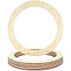 14 Inch Unfinished Wooden Wreath Rings - 6 Pack Craft Hoops For Floral Arrangements