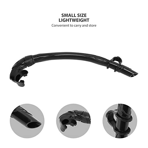 ZAWELIYO Diving Snorkel PVC Breath Tube Comfortable Freediving Snorkel with Comfortable Mouthpiece for Diving (Black) - Image 4