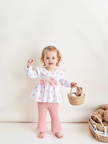 Image of Renotemy Newborn Infant Baby Girl Clothes Summer Outfits Infant Romper Pants Cute Toddler Girl Clothes Gift Set