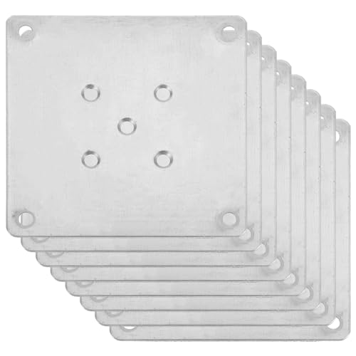 ANDRESLAD 8pcs Furniture Leg Attachment Plate Flat Mounting Plates for Sofa Couch Table Leg Brackets Furniture Repair