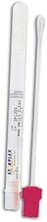 Medegen P02-SP130D Modified Amies Clear Media Gel, Starswab Double Rayon Swab in Round Bottom Tube & Cap, White, Pack of 500