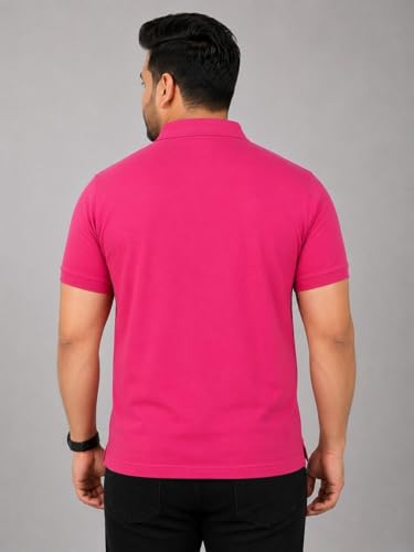 Image of INKKR Plus Size Solid Men's Polo Neck T-Shirt