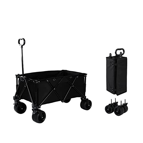LYXDWRC Zusammenklappbarer Picknickwagen, zusammenklappbarer Gartenwagen mit verstellbaren Griffen for Einkaufen, Strand, Camping, Umzug – Bild 7