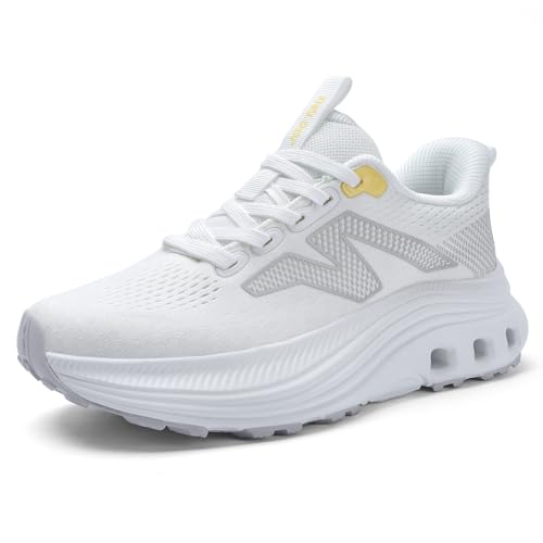 Image of Womens Wide Slip On Walking Shoes with Cushioned Arch Support Lightweight Comfort Orthopedic Sneakers for All Day Standing