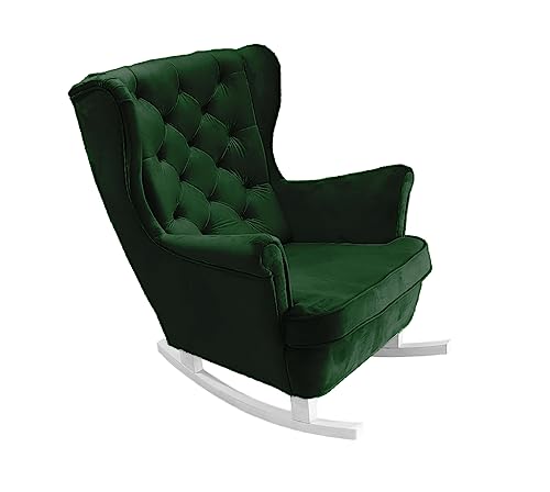 DomiMeble Schaukelstuhl für Wohnzimmer, Schlafzimmer - Schön und Komfortabel Relaxstuhl aus hochwertigem Holz gefertigt 92 x 84 x 104 cm