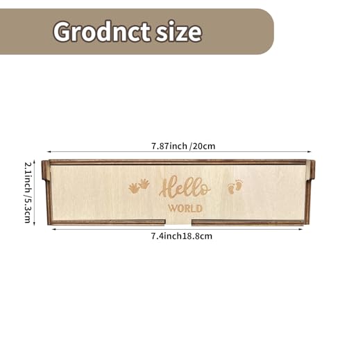 Image of Pregnancy Test Box Pregnancy Test Keepsake Reveal Box Surprise Pregnant Announcement Box Wooden Baby Announcements Ideas for Husband Grandparents Baby Memory Souvenir Gifts Announce Collection Case