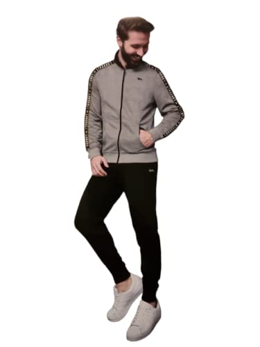 Lonsdale Men's Sweatshirt Tracksuit in FULL ZIP With Pockets Sportswear Jogging Gym Daily Use Jumpsuit Home Original Gift Idea, 2245 grey, XL