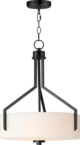 Maxim Lighting 21287SWBK Dart 3-Light Pendant, Black