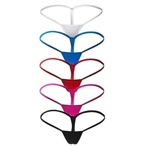 Uwdiohq Tanga para Mujer, Bragas De Fitness Sin Rastro Cintura, Interior Sexy Una Cuerda, Calzoncillos Sexis Invierno Rojo (A, XL) Tangas Mujer Ropa Algodon Brasileña Brasileñas Transparentes