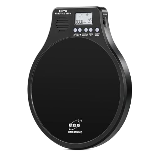 ENO MUSIC Percussion Drum Practice Pad with Metronome
