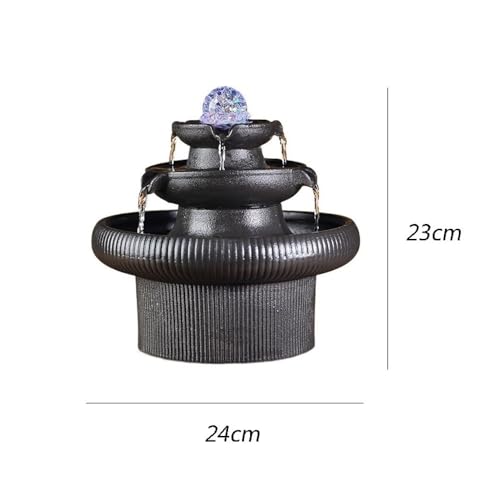 Fontaine à eau créative avec cycle continu et aquarium de table intégré