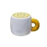 Tumbler da viaggio in vetro da 590 ml, con altoparlante Bluetooth, senza fili, per spiaggia, viaggi, damigella d'onore (bianco)