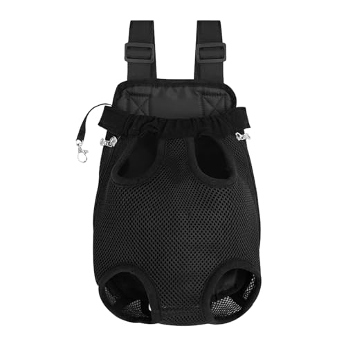 HTTDSLF 1 Pieza Mochila para Mascotas, Mochila para Cachorros Y Gatos, Transportín de Perros y Gatos, Mochila Ajustable para Mascotas, para Camping, Paseos, Excursiones, Viajar, L, Negro
