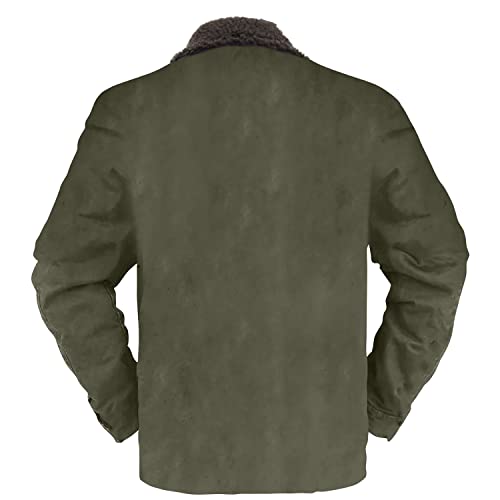 Ymosrh Men's Casual Jacket Sherpa Fleece Lined Jackets Long Sleeve Zip Up Winter Work Coats Hooded Jacket, M-4XL2