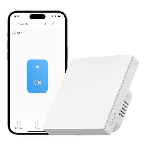 SONOFF Zigbee Smart Light Switch, Requires SONOFF Zigbee Hub, Smart Switch, No Neutral or with Neutral, APP Remote Control, Zigbee Switch ZBM5 86-Type, 1 Gang - Image 3
