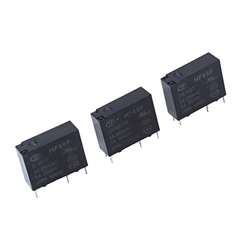 Relais de puissance HF46F-24-HS1 5A 4Pin miniature normalement ouvert en lot de 10 pièces