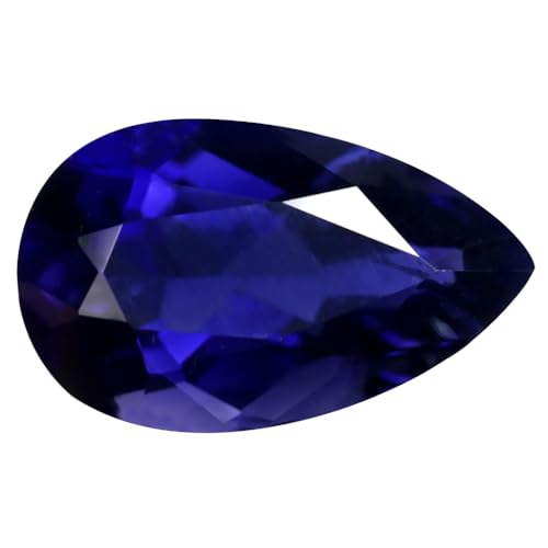 Iolite 3.31 ct gemme naturelle poire de Ceylan idée cadeau pour collectionneur
