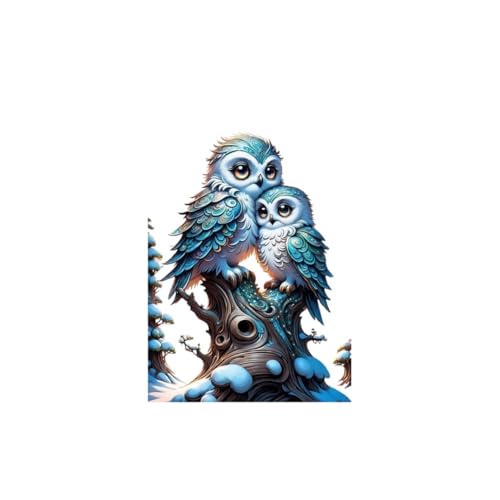 Blue Love Owls Decal Sticker for Drink Tumblers, Adorable Funny Laptop Decals, Binders, Phones and s