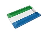 Femer Blechpostkarte Flagge Sierra Leones 14x10 cm Flag Sierra Leone Deko Schild