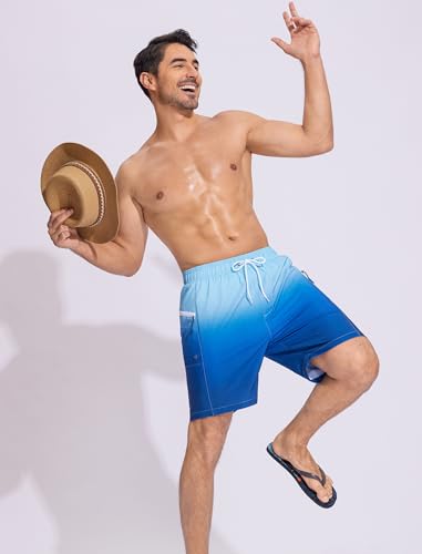 SILKWORLD Men Swim Trunks with Compression Liner 7" Bathing Suits Quick Dry Swimming Shorts with Zipper Pocket3
