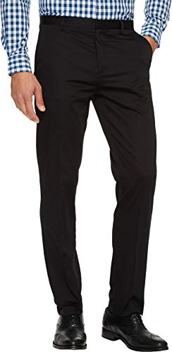 Calvin Klein Men's Slim Fit Refined Twill Pant,Black,34Wx34L
