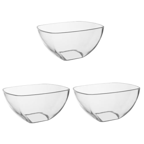 PRETYZOOM 3 Pezzi insalatiera Ciotole Cucina Ciotola Cucina Ciotola per Salse Ciotole zuppa Ciotola da Frutta Scodella Insalata Cibo Ciotola da Dessert Ciotola per Ristorante Acrilico