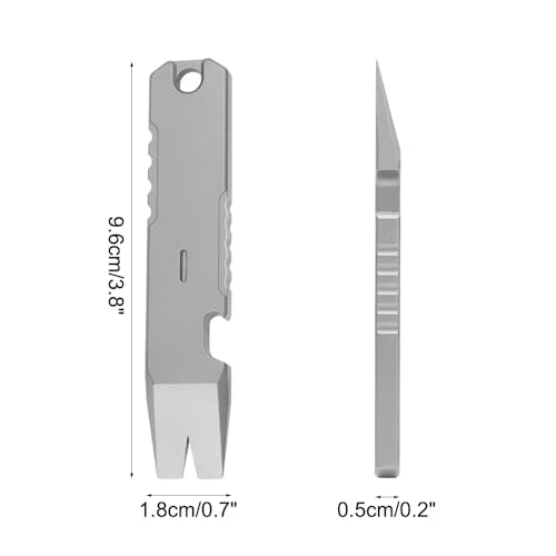 Pry Bar EDC en titane CNC avec mini barre de levier et decapsuleur