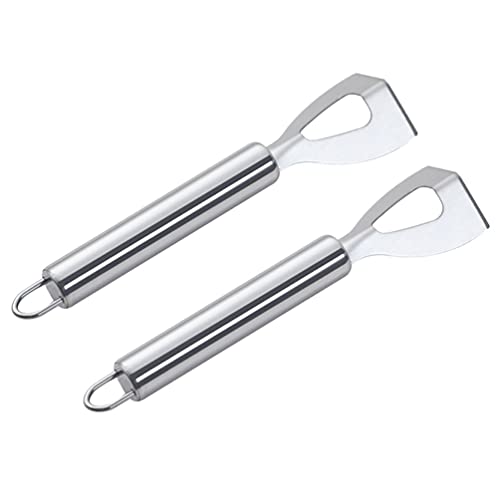 Cabilock 2pièces Coupe-fromage Acier Inoxydable avec Poignée Ergonomique Trancheuse à Beurre et Racloir à Fromage Lot
