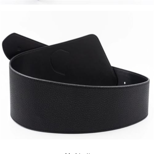 Wide Waistband Leather Women's Wide Belt Belt Triangle Silver Buckle2