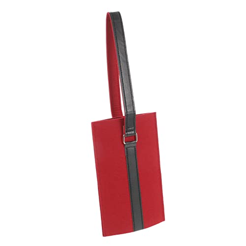Mikikit Bolsa De Vino De Fieltro con Mango Organizador De Almacenamiento para Botella De Vino para Color