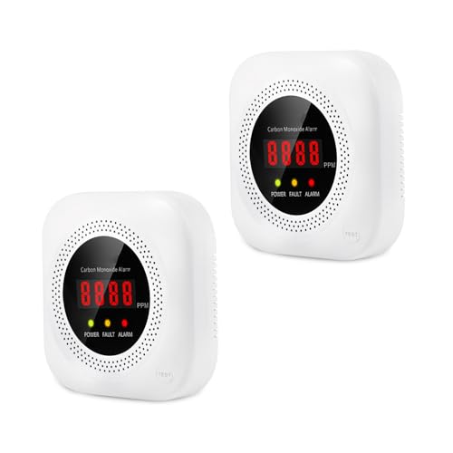 Image of Carbon Monoxide Detector Plug in, Digital Display CO Detector, Battery-Free, 85dB Loud CO Alarm, CO Monitor for Home Kitchen Bedroom Garage Camper Hotel (2 Pack)