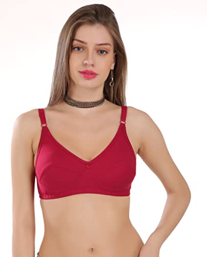 Image of Strowberry Women's Cotton Non-Padded Wire Free Full Coverage Bra