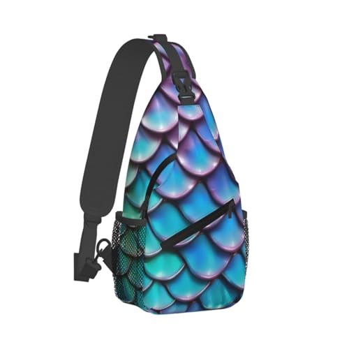 Bolsa de Pecho Sling Estampado Escamas para Viaje miniatura 2