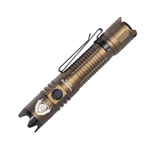 ThruNite BSS V5 LED Flashlight, USB Rechargeable Flashlight, High 2676 Lumens, Bright Cool White Flashlights with 6 Light Modes for Camping Hiking, Desert Tan - CW