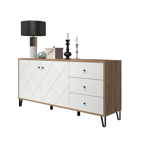 trendteam smart living - Touch - Sideboard - Artisan Eiche/Weiß -...