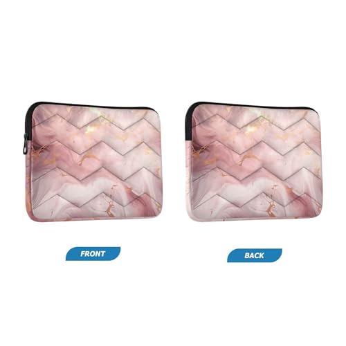 Funda para portátil rosa dorado mármol 13-14 pulgadas miniatura 2