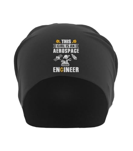 Bonnet coton noir Aerospace Engineer parfait pour les nuits d'observation spatiale