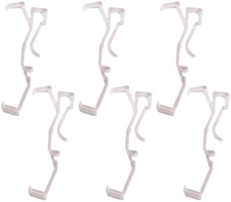 Amazing Drapery Hardware 2.5 Inch Clear Valance Clips for Blinds & Window Shades, 6-Pack – Hunter Douglas WoodMates and Chalet Woods Replacement, Faux Wood & Metal Treatments