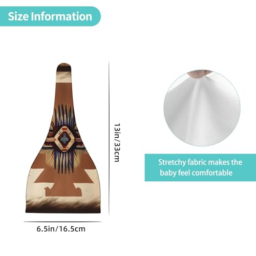 Newborn Baby Hat, Native American Patterns Print Soft Top Knot Beanie Cap, Cute Baby Headwear for 0-6 Months Black4